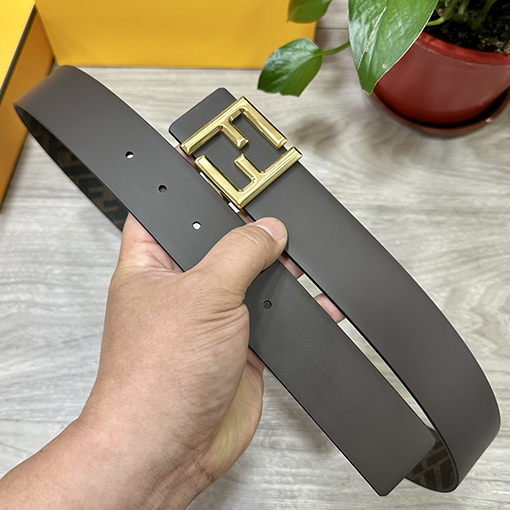 フェンディコピーカウンターと同じ幅4.0 CMダブルリング表裏用ベルト