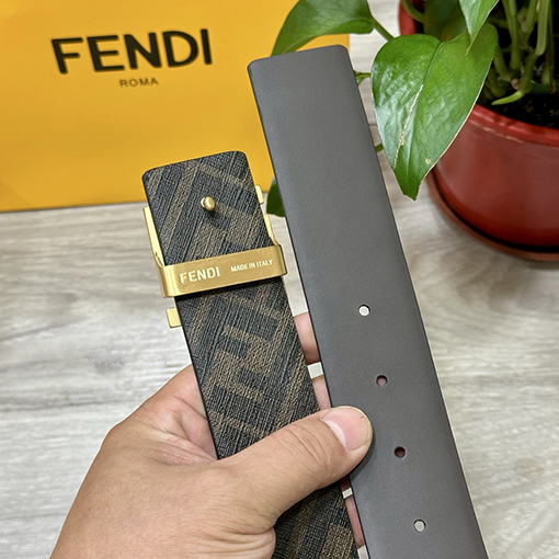 フェンディコピーカウンターと同じ幅4.0 CMダブルリング表裏用ベルト