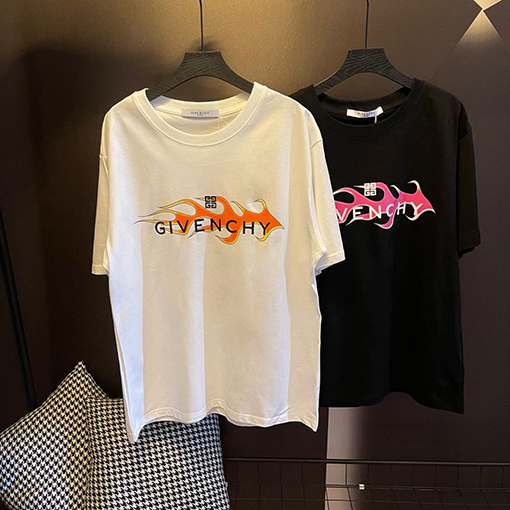 ジバンシイコピー炎のプリント半袖Tシャツ