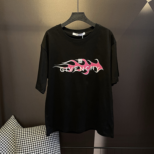 ジバンシイコピー炎のプリント半袖Tシャツ