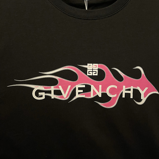 ジバンシイコピー炎のプリント半袖Tシャツ