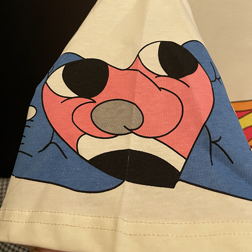 ルイヴィトン炎プリントTシャツ