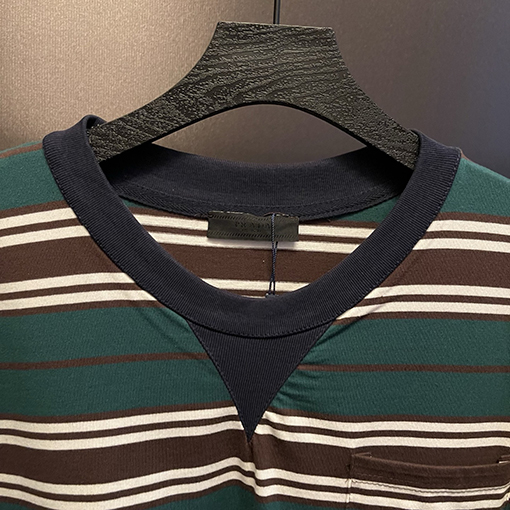 プラダ ストライプポケット半袖Tシャツ