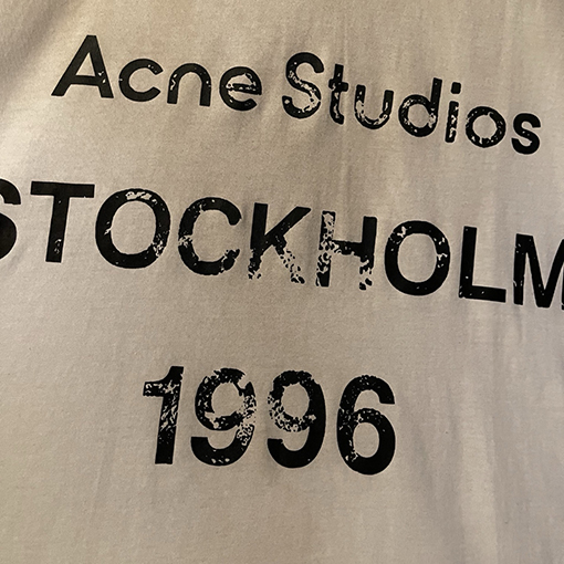 アクネストゥディオズ1996クラシック破壊記念半袖Tシャツ