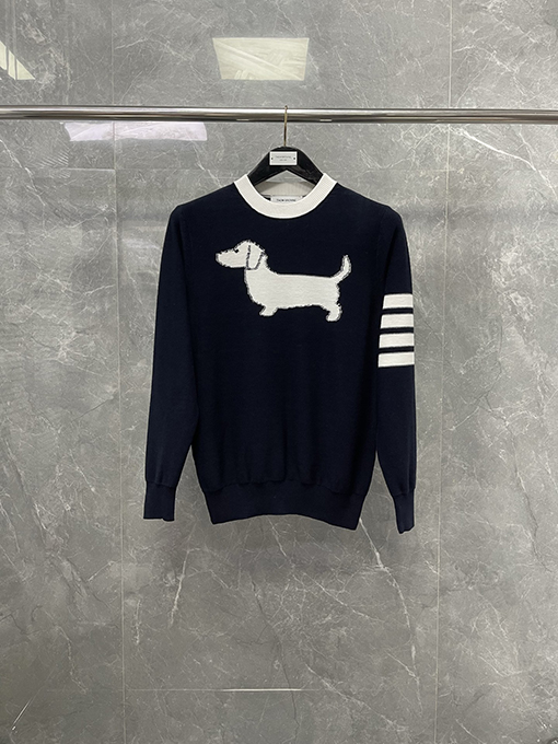 トムブラウン25ss新しい反底子犬薄セーター