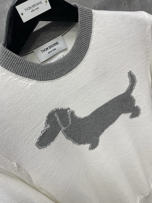 トムブラウン25ss新しい反底子犬薄セーター