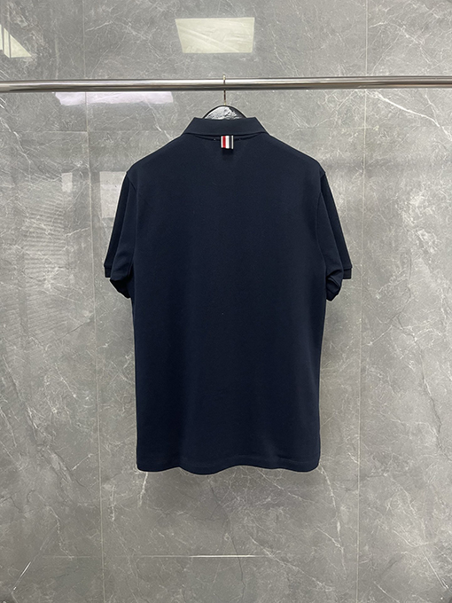 トムブラウンネットカラーのパールコットンポロTシャツ