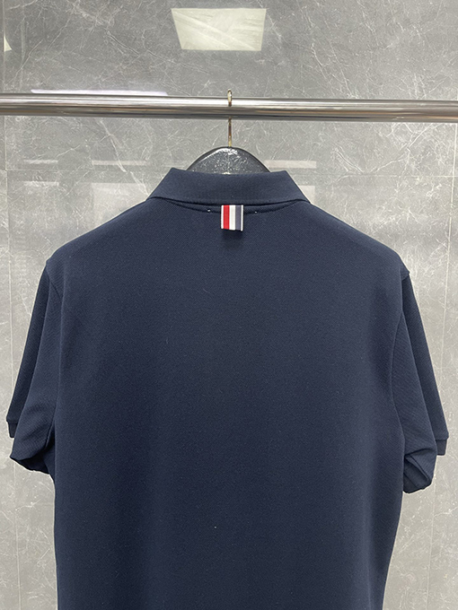 トムブラウンネットカラーのパールコットンポロTシャツ