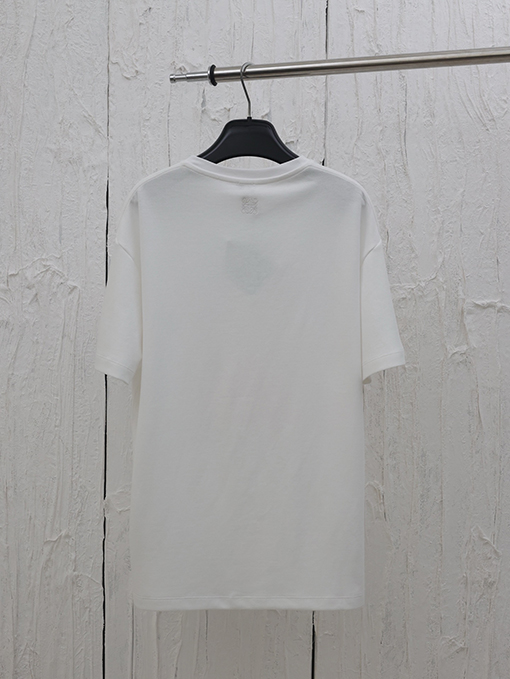 ロエベ 25ss新しいプリントラウンドネック半袖Tシャツ