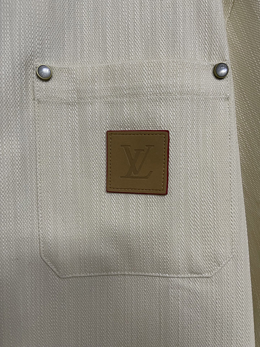 ルイヴィトン25ss lv桑シルク混紡半袖シャツ