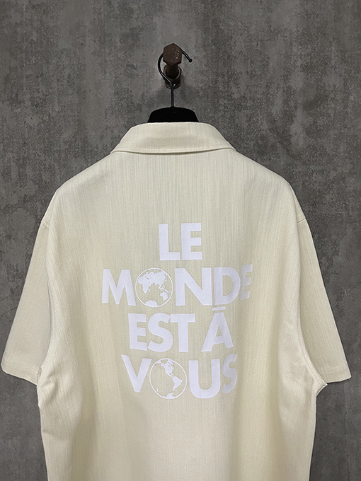 ルイヴィトン25ss lv桑シルク混紡半袖シャツ