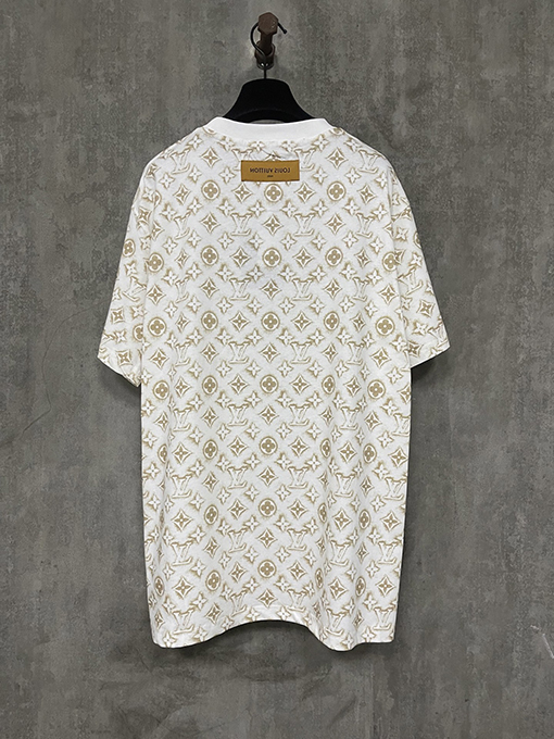 ルイヴィトン フルプリントロゴ丸首半袖Tシャツ