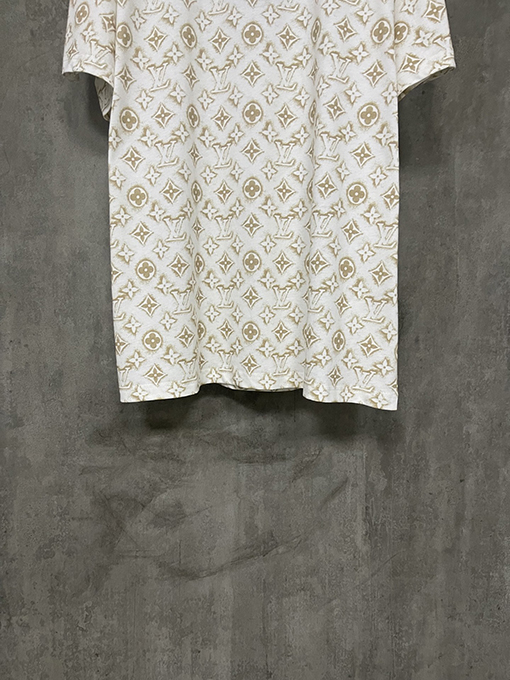 ルイヴィトン フルプリントロゴ丸首半袖Tシャツ