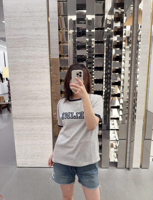 セリーヌプリント半袖Tシャツ