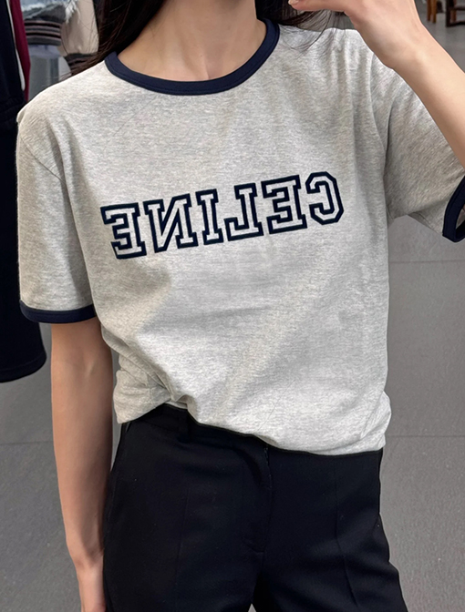 セリーヌプリント半袖Tシャツ