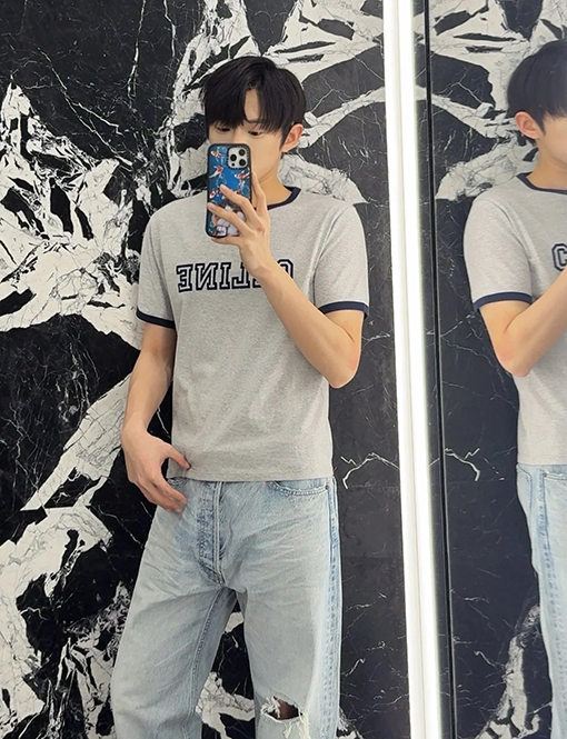セリーヌプリント半袖Tシャツ