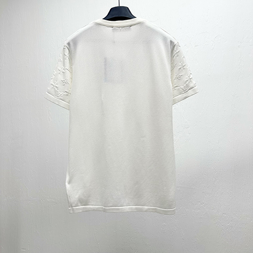ルイヴィトンダブルスリーブのジャガード編みショートスリーブニット