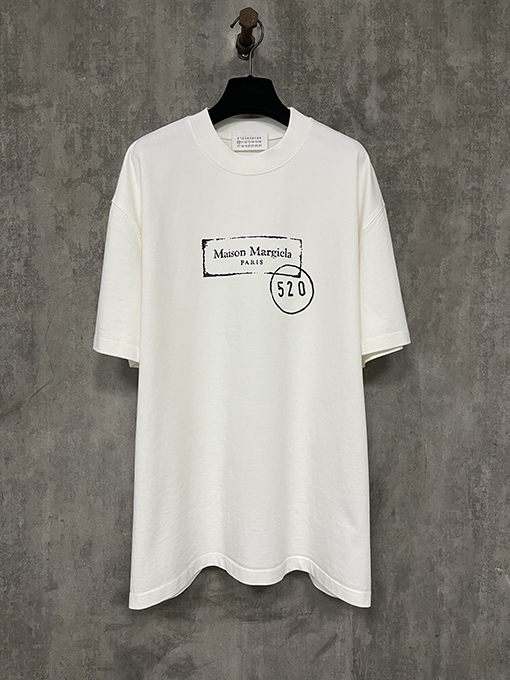 マルタンマルジェラスーパーコピープリントされた重い半袖Tシャツ