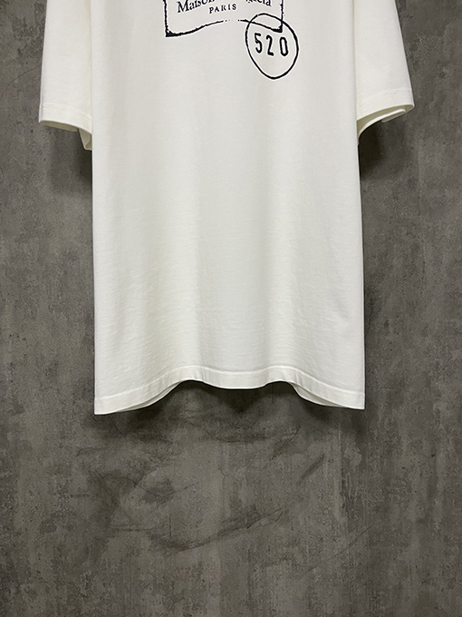 マルタンマルジェラスーパーコピープリントされた重い半袖Tシャツ