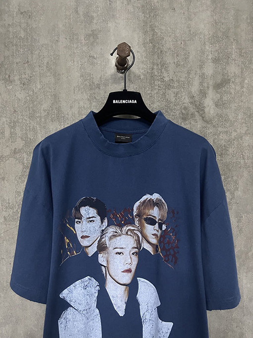 バレンシアガ25ss代弁者krittプリント半袖tシャツ