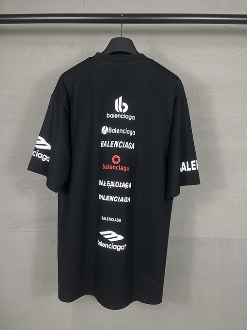 バレンシアガスーパーコピーマルチロゴデザイン 半袖Tシャツ