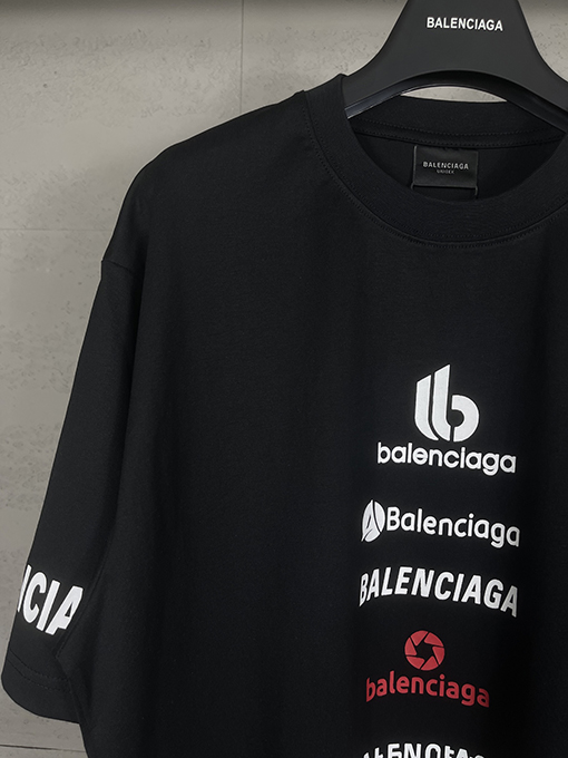 バレンシアガスーパーコピーマルチロゴデザイン 半袖Tシャツ