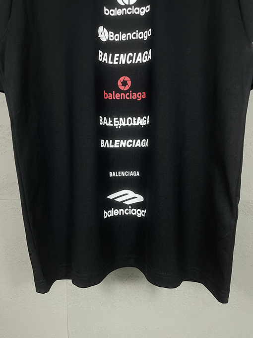 バレンシアガスーパーコピーマルチロゴデザイン 半袖Tシャツ