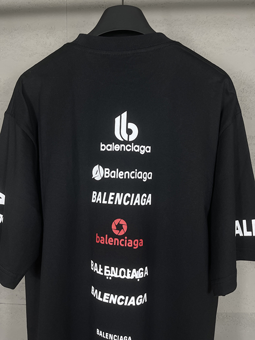 バレンシアガスーパーコピーマルチロゴデザイン 半袖Tシャツ