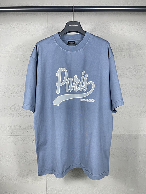 バレンシアガフロントENJOY PARIS アートプリント 半袖Tシャツ