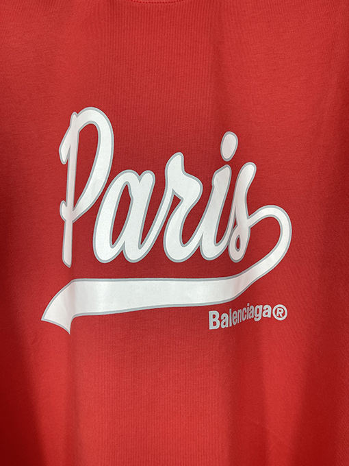 バレンシアガフロントENJOY PARIS アートプリント 半袖Tシャツ