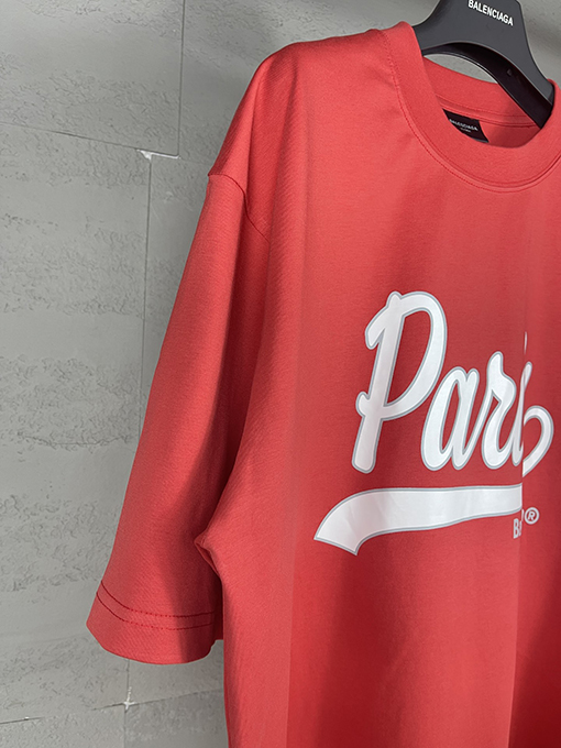 バレンシアガフロントENJOY PARIS アートプリント 半袖Tシャツ