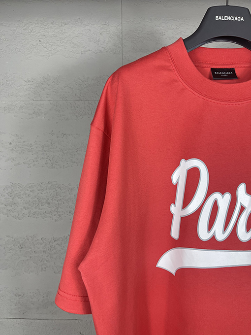 バレンシアガフロントENJOY PARIS アートプリント 半袖Tシャツ