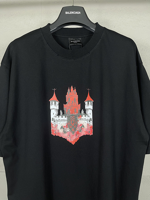 バレンシアガコピー ダメージ ヴィンテージ風 半袖Tシャツ