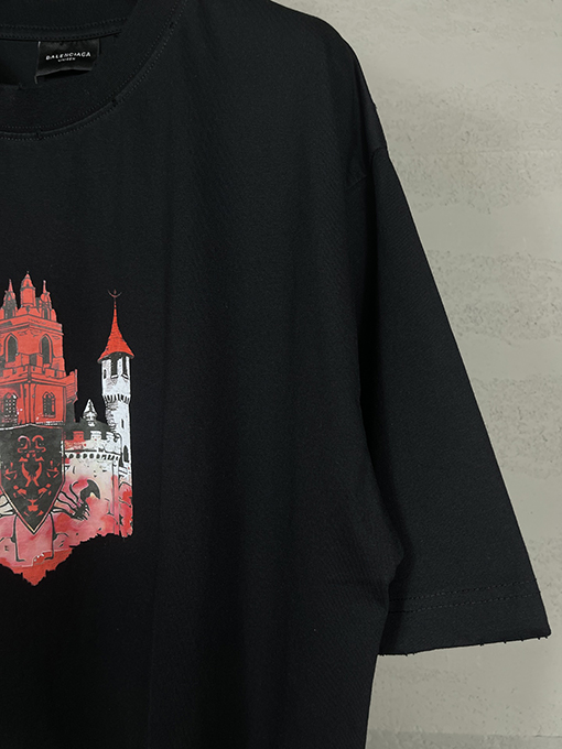 バレンシアガコピー ダメージ ヴィンテージ風 半袖Tシャツ