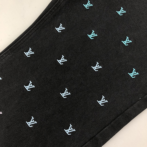 ルイヴィトンBLASONグラデーション刺繍 スケートデニムパンツ