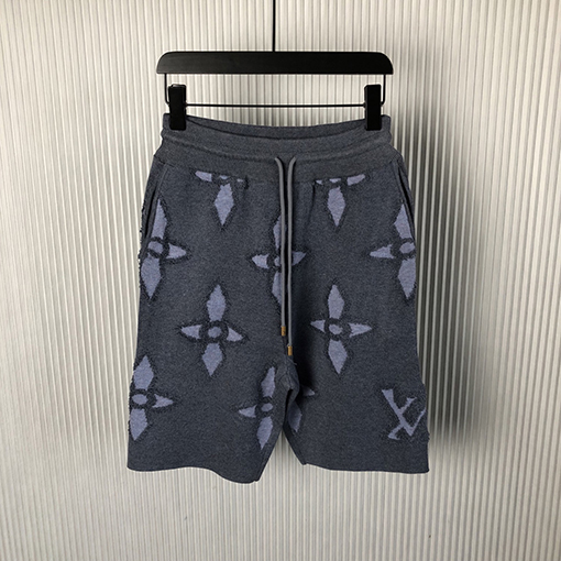 ルイヴィトン凹凸嵌花镂空ニットショートパンツ
