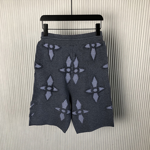 ルイヴィトン凹凸嵌花镂空ニットショートパンツ