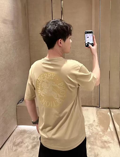 バーバリーコピーミニロゴプリント 半袖Tシャツ