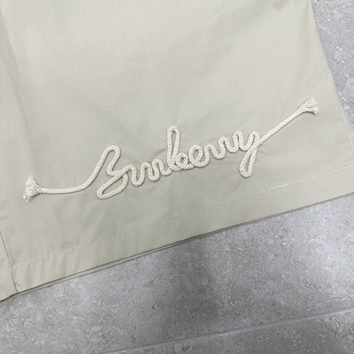 バーバリー麻ロープ刺繍デザイン ショートパンツ