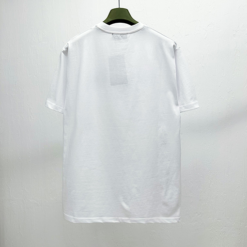 グッチコピープリント刺繍入り コットン半袖Tシャツ