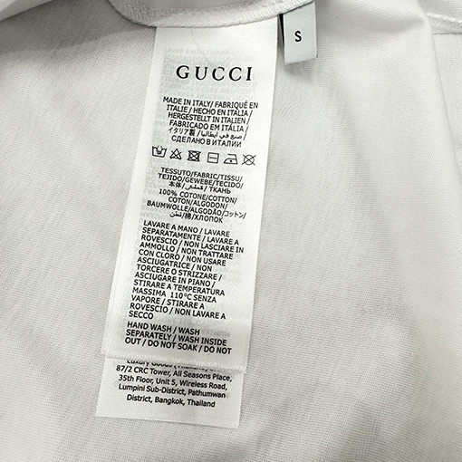 グッチミニバッジプリント 半袖Tシャツ