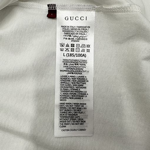 グッチスーパーコピー 三色アルファベットプリント 半袖Tシャツ