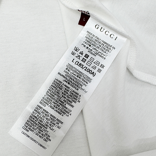 グッチダブルG刺繍ロゴ入り 半袖Tシャツ