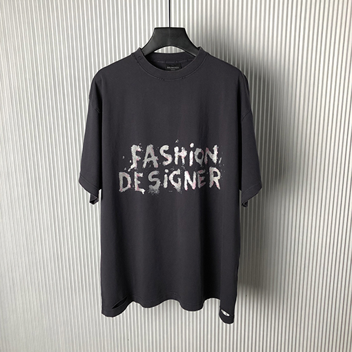 バレンシアガコピー ラメプリントTシャツ