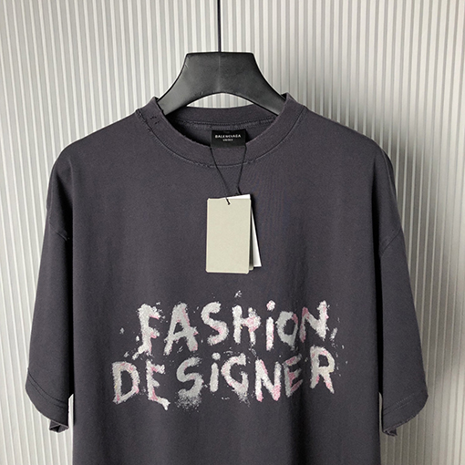 バレンシアガコピー ラメプリントTシャツ