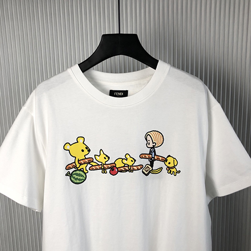 フェンディSilvia and the Baguette プリントTシャツ