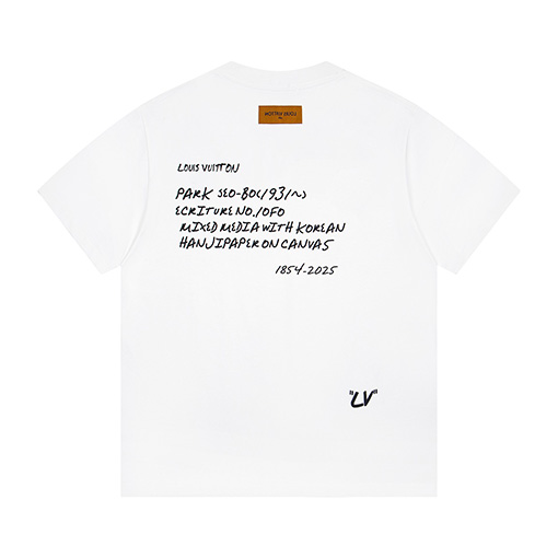 ルイヴィトン新作 ロゴプリントクルーネックTシャツ