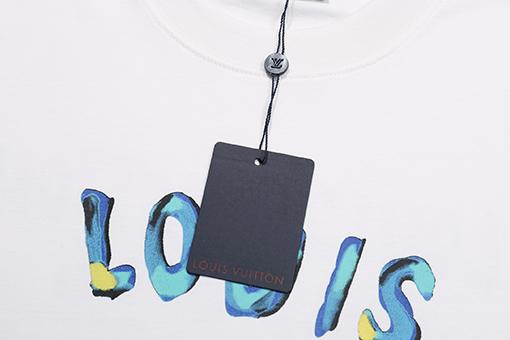 ルイヴィトンコピー新作 カラフルペイントグラフィック 半袖Tシャツ