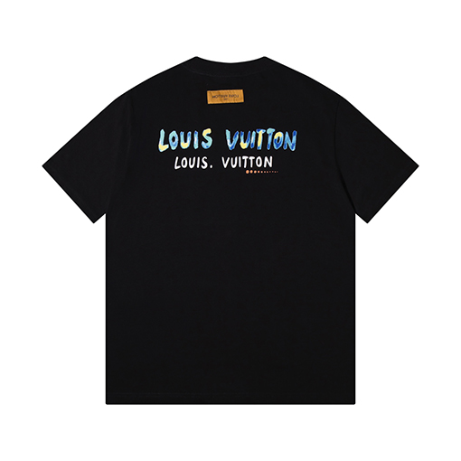 ルイヴィトンコピー新作 カラフルペイントグラフィック 半袖Tシャツ