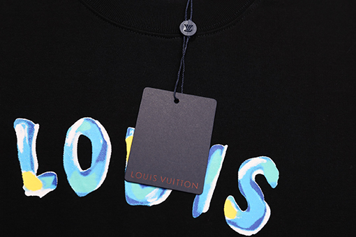ルイヴィトンコピー新作 カラフルペイントグラフィック 半袖Tシャツ